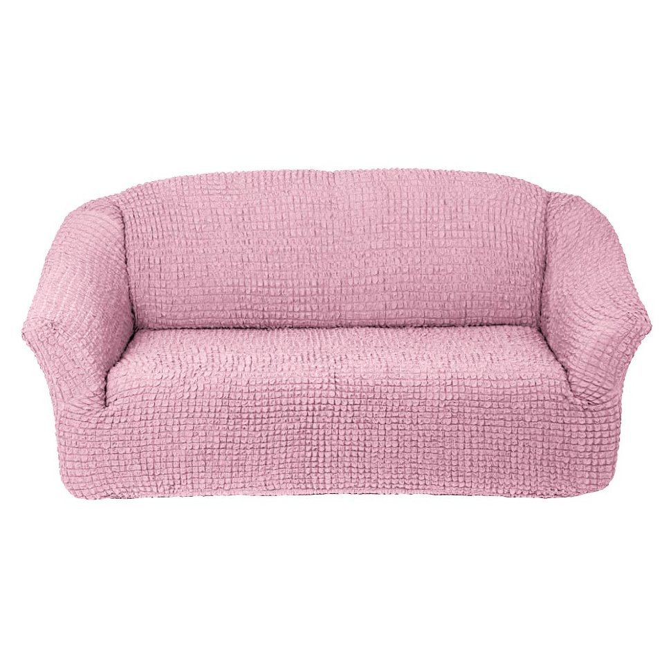 Чехол на 3-х местный диван без оборки розовый