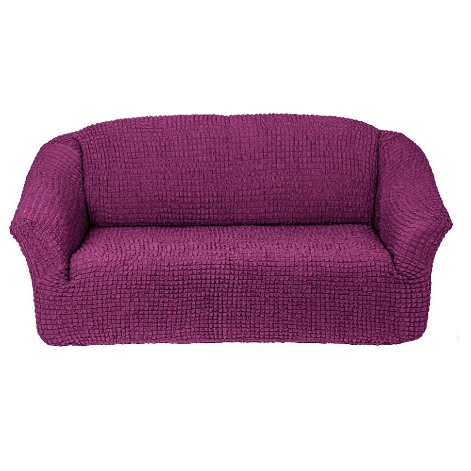 Чехол на 3-х местный диван без оборки фиолетовый