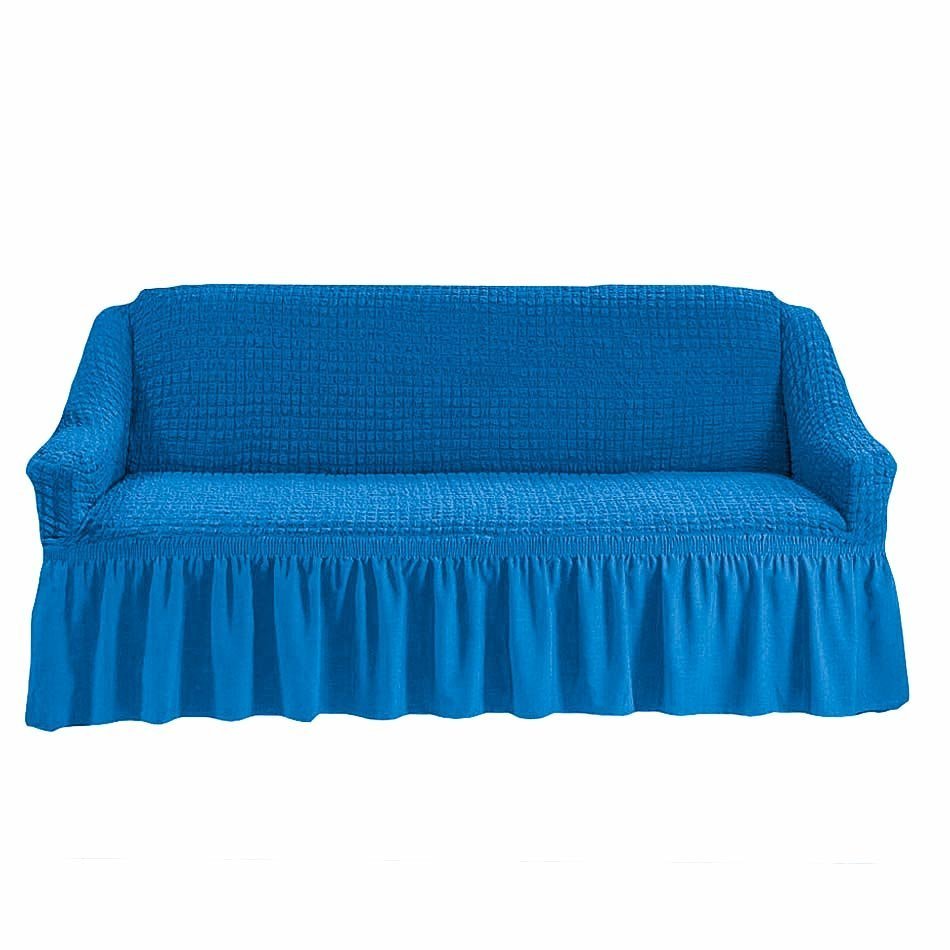 Чехол на 3-х местный диван синий