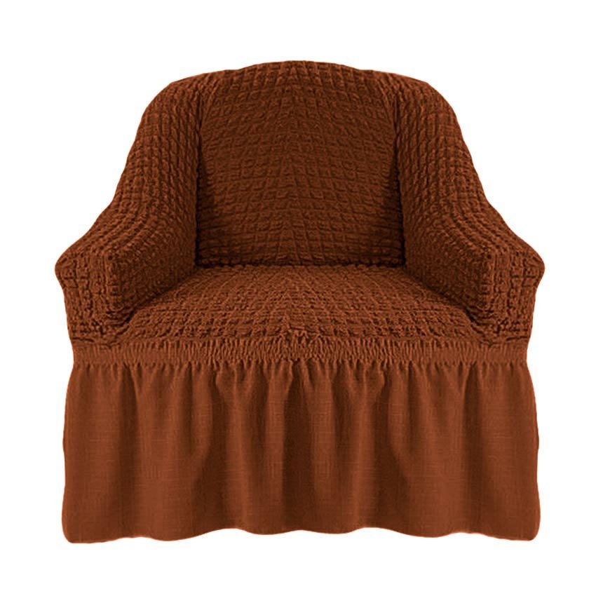 Чехол на кресло коричневый