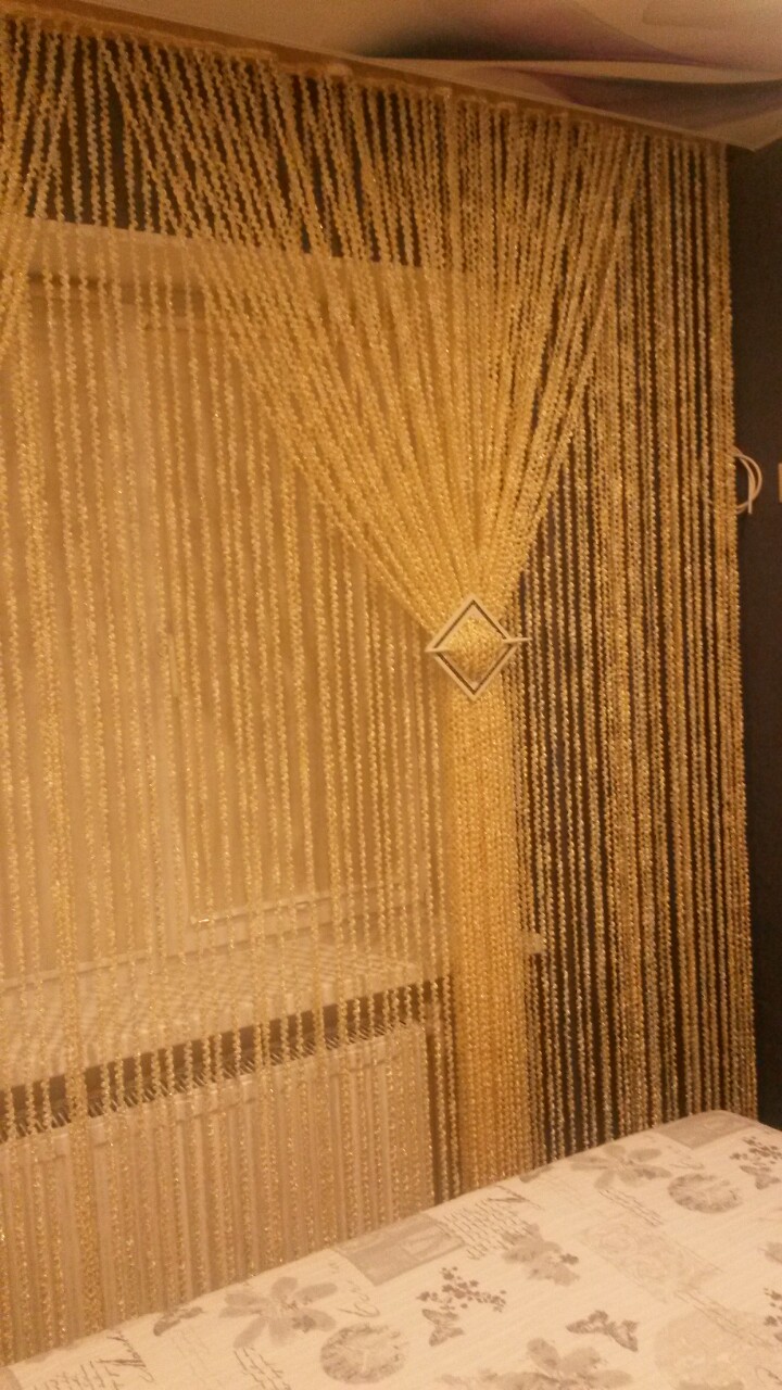 Нитяные шторы кисея макароны